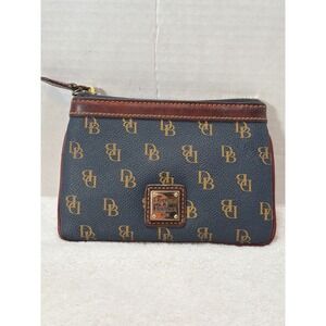 Dooney & Bourke Blue and Brown Wristlet